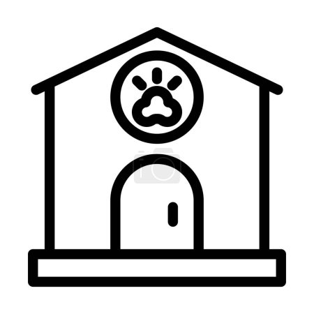 Illustration for Pet Boarding Vector Thick Line Icon For Personal And Commercial Use - Royalty Free Image