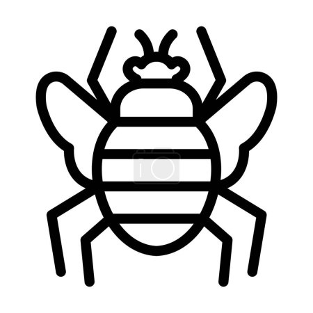 Illustration for Fleas Vector Thick Line Icon For Personal And Commercial Use - Royalty Free Image