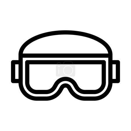 Icône de ligne épaisse de vecteur de lunettes de Vr pour l'usage personnel et commercial