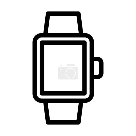 Ilustración de Icono de línea gruesa del vector de Smartwatch para el uso personal y comercial - Imagen libre de derechos