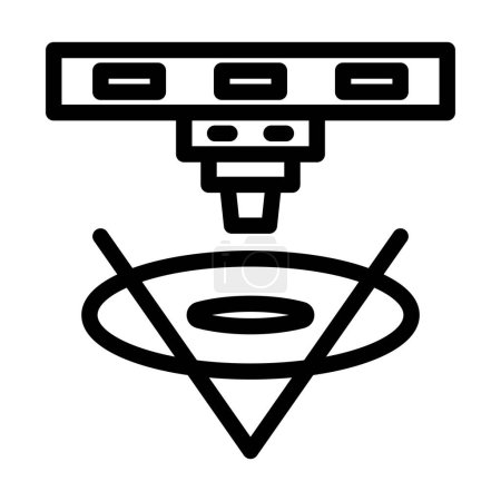 Ilustración de Icono de línea gruesa del vector de la microcirugía para el uso personal y comercial - Imagen libre de derechos