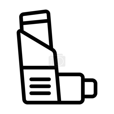 Ilustración de Icono de línea gruesa del vector del inhalador para el uso personal y comercial - Imagen libre de derechos
