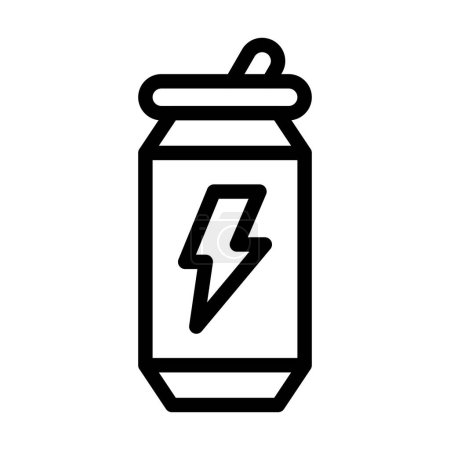 Ilustración de Icono de línea gruesa del vector de la bebida de la energía para el uso personal y comercial - Imagen libre de derechos