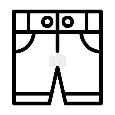 Ilustración de Pantalones cortos Vector Thick Line Icono para uso personal y comercial - Imagen libre de derechos