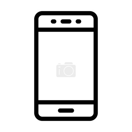 Mobile Phone Vector Thick Line Icon For Personal And Commercial Use