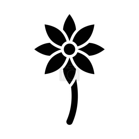 Téléchargez les illustrations : Icône vectorielle de glyphe de fleur pour l'usage personnel et commercial - en licence libre de droit