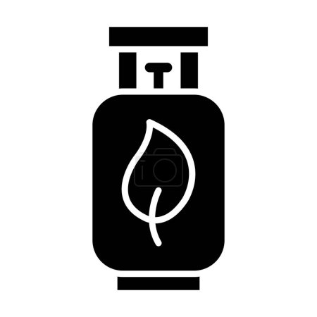 Illustration for Eco Gas Vector Glyph Icon For Personal And Commercial Use - Royalty Free Image