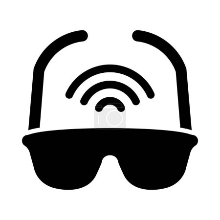 Téléchargez les illustrations : Icône vectorielle de glyphe de lunettes intelligentes pour l'usage personnel et commercial - en licence libre de droit
