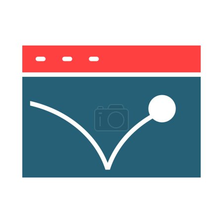 Illustration for Bounce Rate Glyph Two Color Icon For Personal And Commercial Use - Royalty Free Image