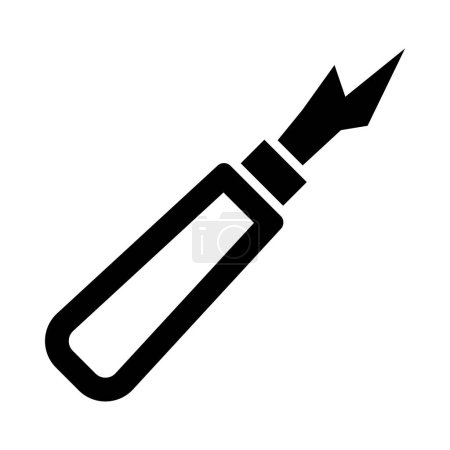 Ilustración de Icono de glifo vectorial desgarrador de costura para uso personal y comercial - Imagen libre de derechos