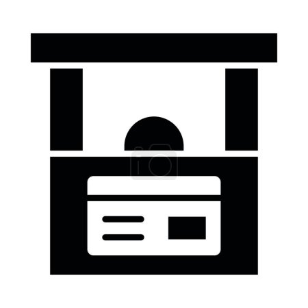 Ilustración de Ticket Counter Vector Glyph Icono para uso personal y comercial - Imagen libre de derechos