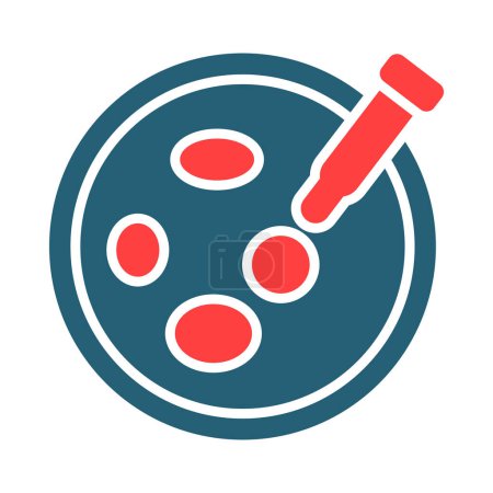 Illustration for Petri Dish Glyph Two Color Icon For Personal And Commercial Use - Royalty Free Image