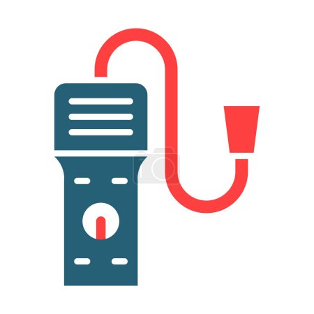 Illustration for Gas Detector Glyph Two Color Icon For Personal And Commercial Use - Royalty Free Image