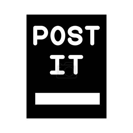 Ilustración de Post It Vector Glyph Icono para uso personal y comercial - Imagen libre de derechos