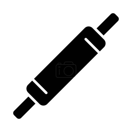 Illustration for Rolling Pins Vector Glyph Icon For Personal And Commercial Use - Royalty Free Image