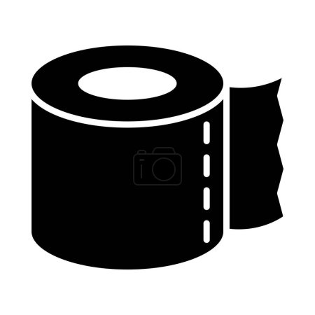 Illustration for Tissue Roll Vector Glyph Icon For Personal And Commercial Use - Royalty Free Image