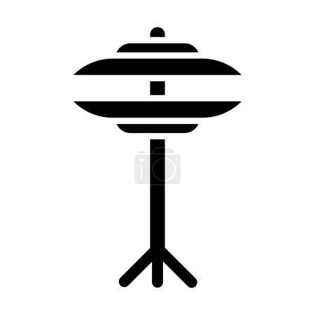 Téléchargez les illustrations : Icône vectorielle de glyphe de cymbales pour l'usage personnel et commercial - en licence libre de droit