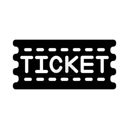 Illustration for Ticket Vector Glyph Icon For Personal And Commercial Use - Royalty Free Image