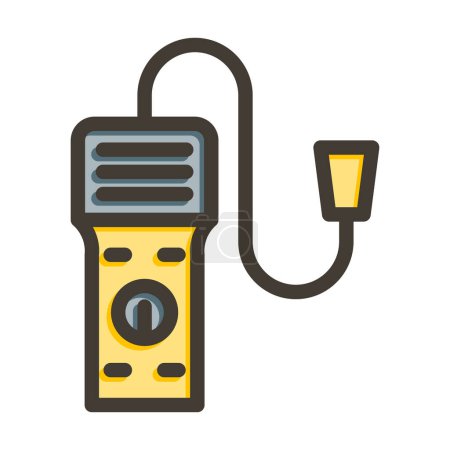 Illustration for Gas Detector Vector Thick Line Filled Colors Icon For Personal And Commercial Use - Royalty Free Image