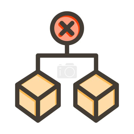 Illustration for Embargo Vector Thick Line Filled Colors Icon For Personal And Commercial Use - Royalty Free Image