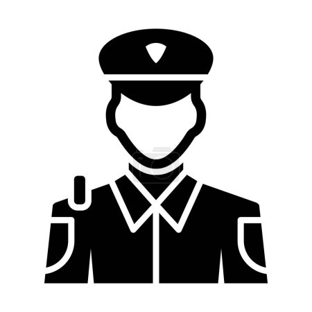 Icono de glifo vectorial de policía para uso personal y comercial