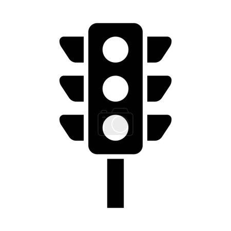 Ilustración de Icono del glifo del vector del semáforo para uso personal y comercial - Imagen libre de derechos