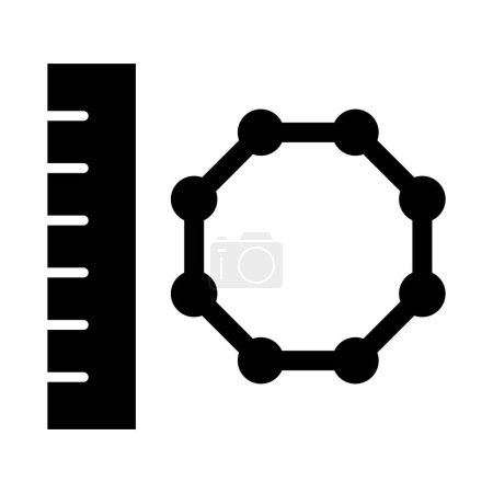 Illustration for Nanoscale Vector Glyph Icon For Personal And Commercial Use - Royalty Free Image