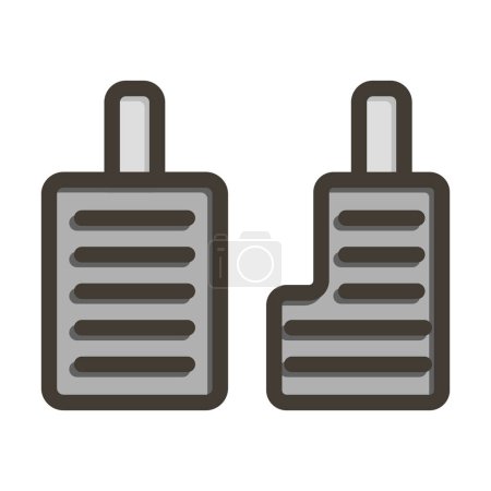 Illustration for Car Pedals Vector Thick Line Filled Colors Icon For Personal And Commercial Use - Royalty Free Image