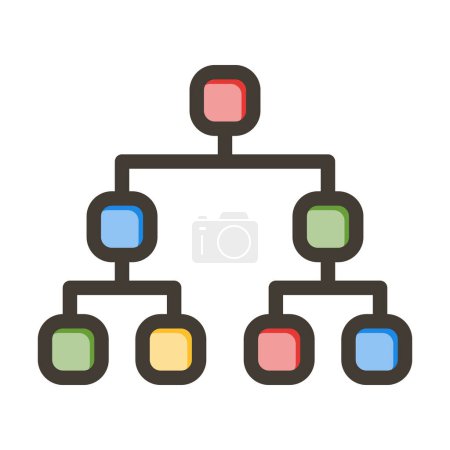 Ilustración de Reorganizar Vector línea gruesa llena de colores icono para uso personal y comercial - Imagen libre de derechos