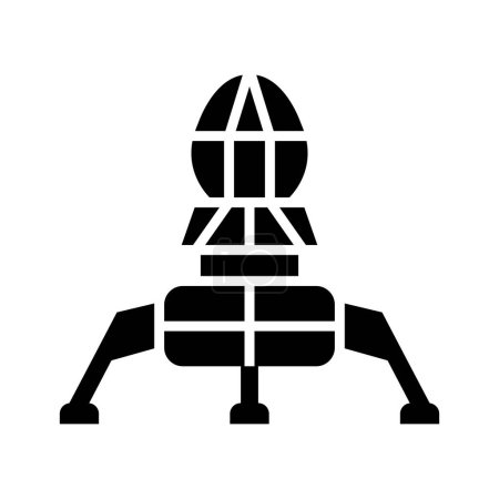 Ilustración de Lander Vector Glyph Icon para uso personal y comercial - Imagen libre de derechos
