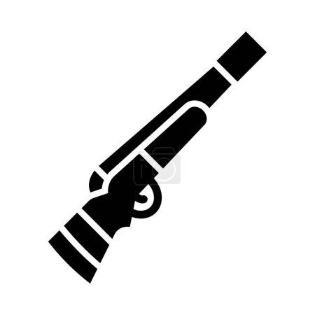 Illustration for Designated Marksman Rifle Vector Glyph Icon For Personal And Commercial Use - Royalty Free Image