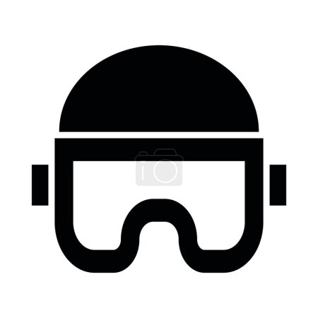 Illustration for Safety Glasses Vector Glyph Icon For Personal And Commercial Use - Royalty Free Image