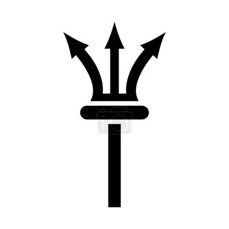 Trident Vector Glyph Icon für den persönlichen und kommerziellen Gebrauch