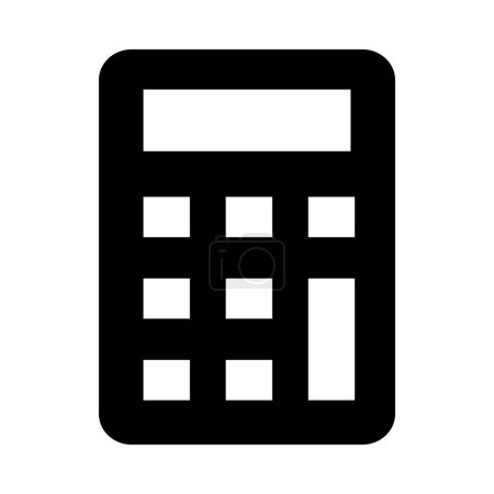 Ilustración de Calculadora Vector Glyph Icon para uso personal y comercial - Imagen libre de derechos