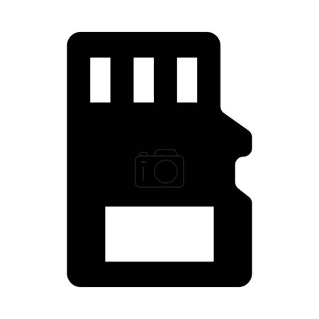 Illustration for Sd Card Vector Glyph Icon For Personal And Commercial Use - Royalty Free Image
