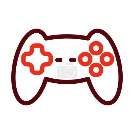 Illustration for Controllers Vector Thick Line Two Color Icons For Personal And Commercial Use - Royalty Free Image