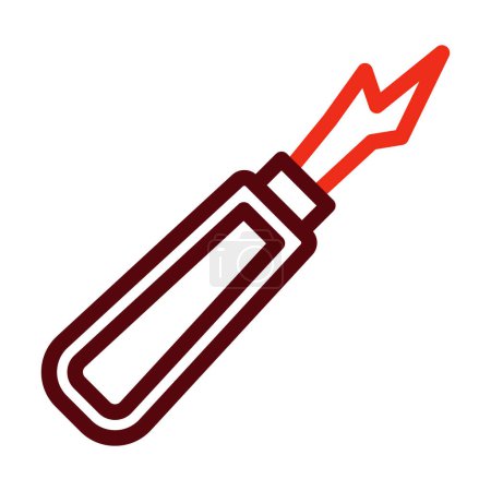 Ilustración de Línea gruesa del vector del rasgador de la costura dos iconos del color para el uso personal y comercial - Imagen libre de derechos