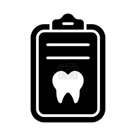 Illustration for Dental Record Vector Glyph Icon For Personal And Commercial Use - Royalty Free Image