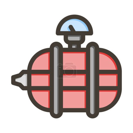 Illustration for Expansion Tank Vector Thick Line Filled Colors Icon For Personal And Commercial Use - Royalty Free Image