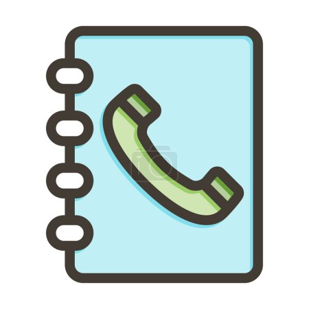 Illustration for Phonebook Vector Thick Line Filled Colors Icon For Personal And Commercial Use - Royalty Free Image