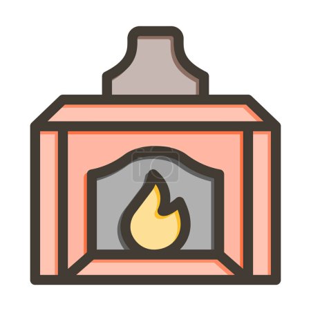 Illustration for Incineration Vector Thick Line Filled Colors Icon For Personal And Commercial Use - Royalty Free Image