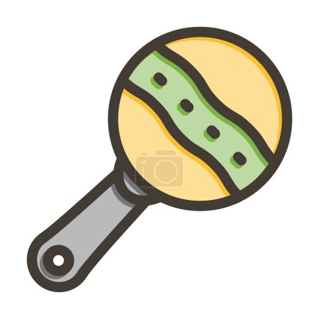 Illustration for Rattle Vector Thick Line Filled Colors Icon For Personal And Commercial Use - Royalty Free Image