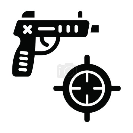 Illustration for Shooting Vector Glyph Icon For Personal And Commercial Use - Royalty Free Image