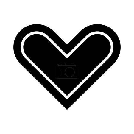 Icono del glifo del vector del corazón para uso personal y comercial