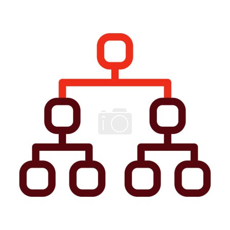 Ilustración de Reorganizar Vector línea gruesa dos iconos de color para uso personal y comercial - Imagen libre de derechos
