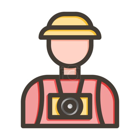 Illustration for Tourist Vector Thick Line Filled Colors Icon For Personal And Commercial Use - Royalty Free Image