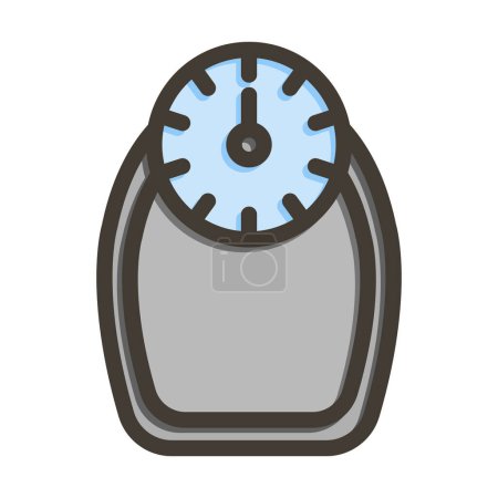 Illustration for Weight Vector Thick Line Filled Colors Icon For Personal And Commercial Use - Royalty Free Image