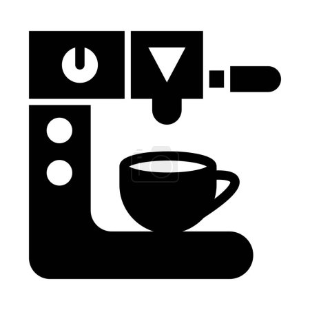 Ilustración de Máquina de café Vector Glifo icono para uso personal y comercial - Imagen libre de derechos