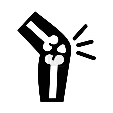 Téléchargez les illustrations : Icône vectorielle de glyphe d'arthrite pour l'usage personnel et commercial - en licence libre de droit