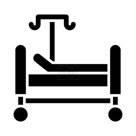 Illustration for Bed Vector Glyph Icon For Personal And Commercial Use - Royalty Free Image